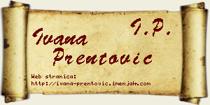 Ivana Prentović vizit kartica